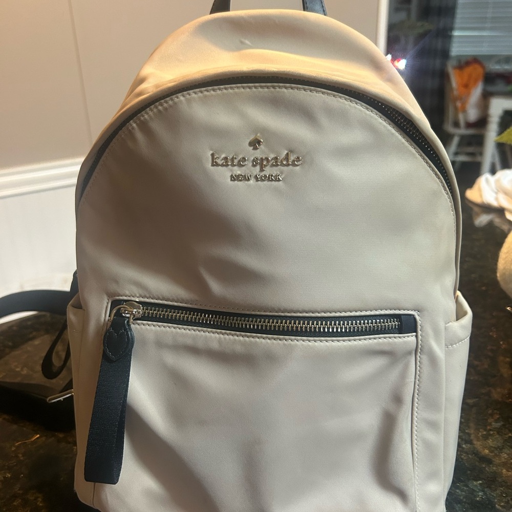 Kate Spade Cream Backpack with Black Straps - Picture 2 of 7